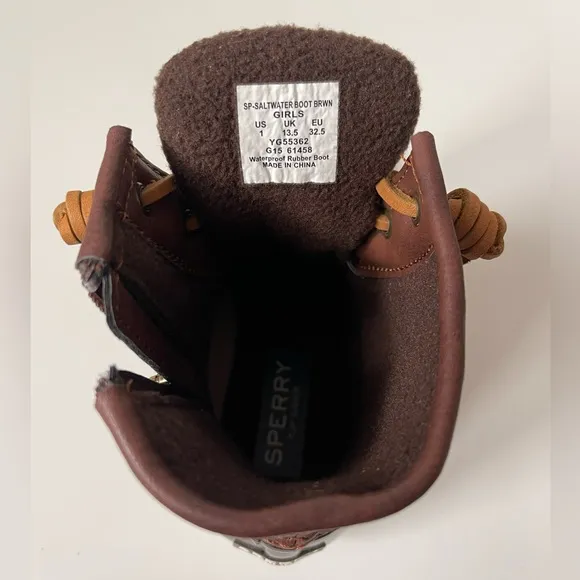 Sperry Topsider Kid’s Unisex Saltwater Water-resistant Rain Boot - Brown