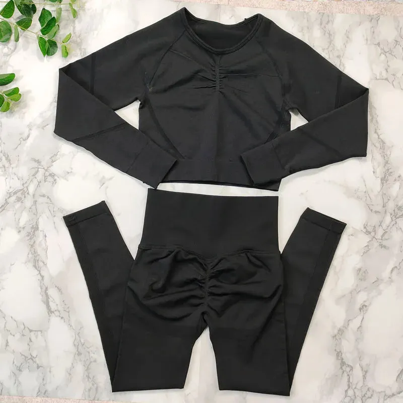 Sportswear Women Fitness Suit - 2/3/4 Piece Yoga Clothes Sports Outfit, Gym Set Seamless Workout Clothing