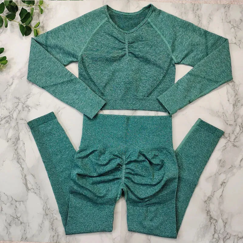 Sportswear Women Fitness Suit - 2/3/4 Piece Yoga Clothes Sports Outfit, Gym Set Seamless Workout Clothing