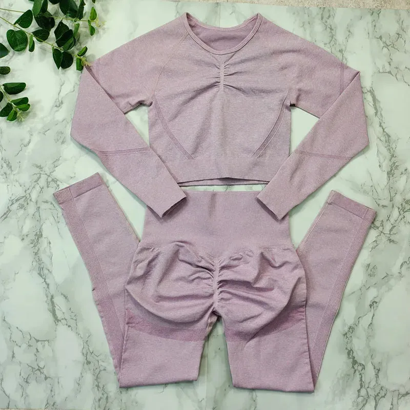 Sportswear Women Fitness Suit - 2/3/4 Piece Yoga Clothes Sports Outfit, Gym Set Seamless Workout Clothing