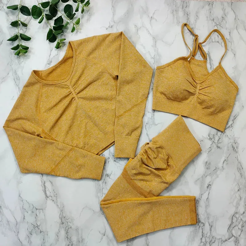Sportswear Women Fitness Suit - 2/3/4 Piece Yoga Clothes Sports Outfit, Gym Set Seamless Workout Clothing