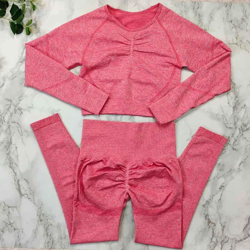 Sportswear Women Fitness Suit - 2/3/4 Piece Yoga Clothes Sports Outfit, Gym Set Seamless Workout Clothing