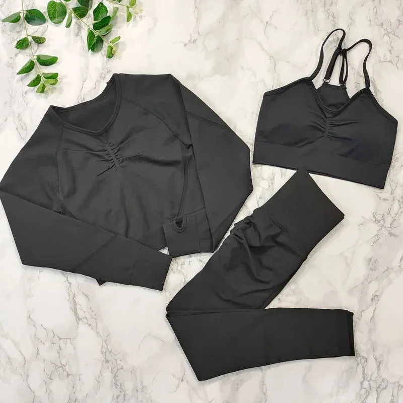 Sportswear Women Fitness Suit - 2/3/4 Piece Yoga Clothes Sports Outfit, Gym Set Seamless Workout Clothing