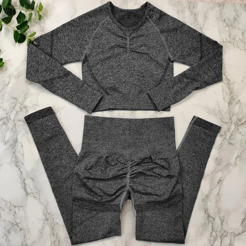 Sportswear Women Fitness Suit - 2/3/4 Piece Yoga Clothes Sports Outfit, Gym Set Seamless Workout Clothing