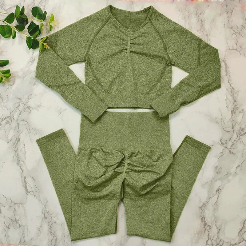 Sportswear Women Fitness Suit - 2/3/4 Piece Yoga Clothes Sports Outfit, Gym Set Seamless Workout Clothing