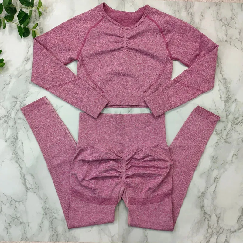 Sportswear Women Fitness Suit - 2/3/4 Piece Yoga Clothes Sports Outfit, Gym Set Seamless Workout Clothing