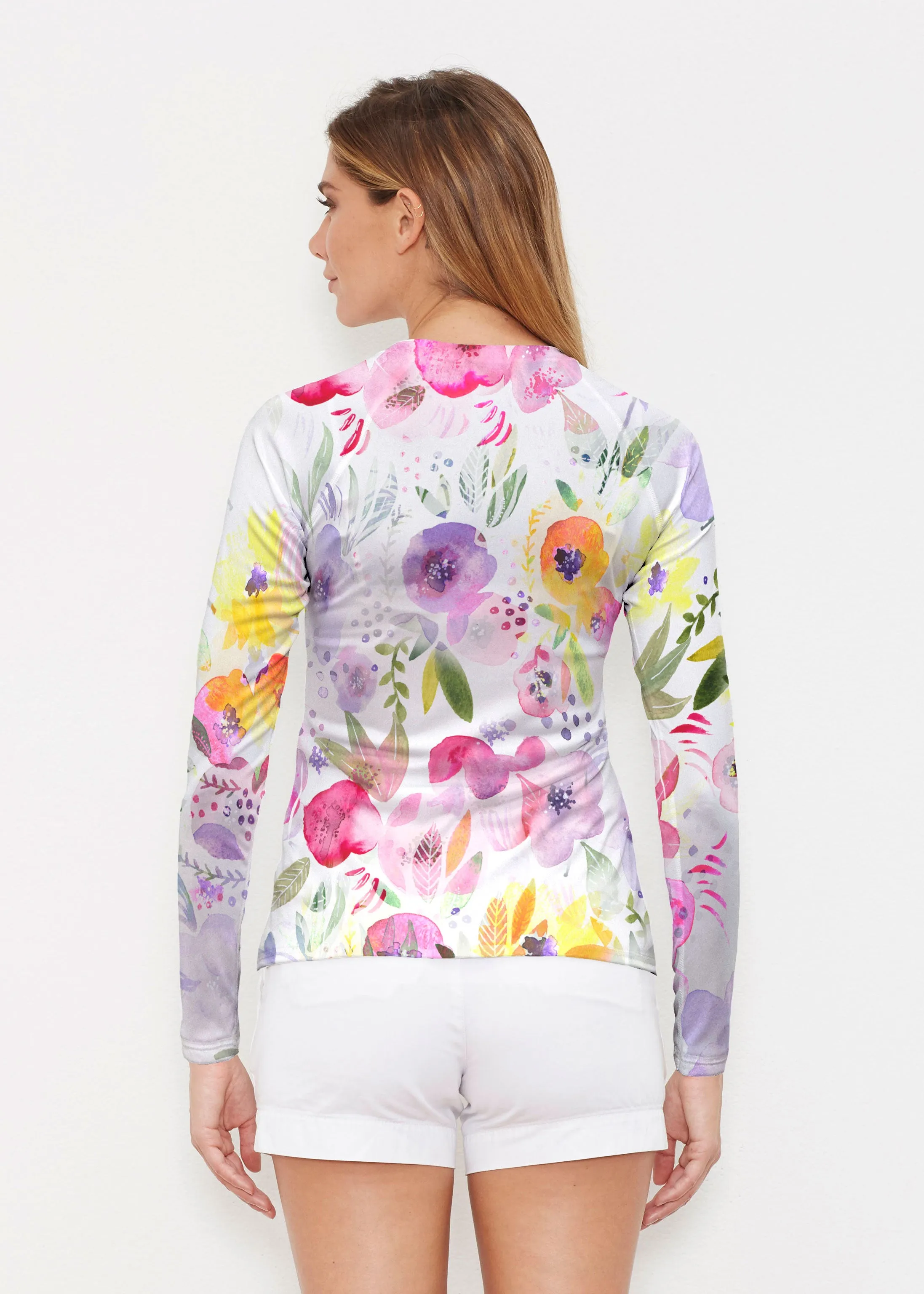 Spring Crush Pink (16061) ~ Long Sleeve Rash Guard