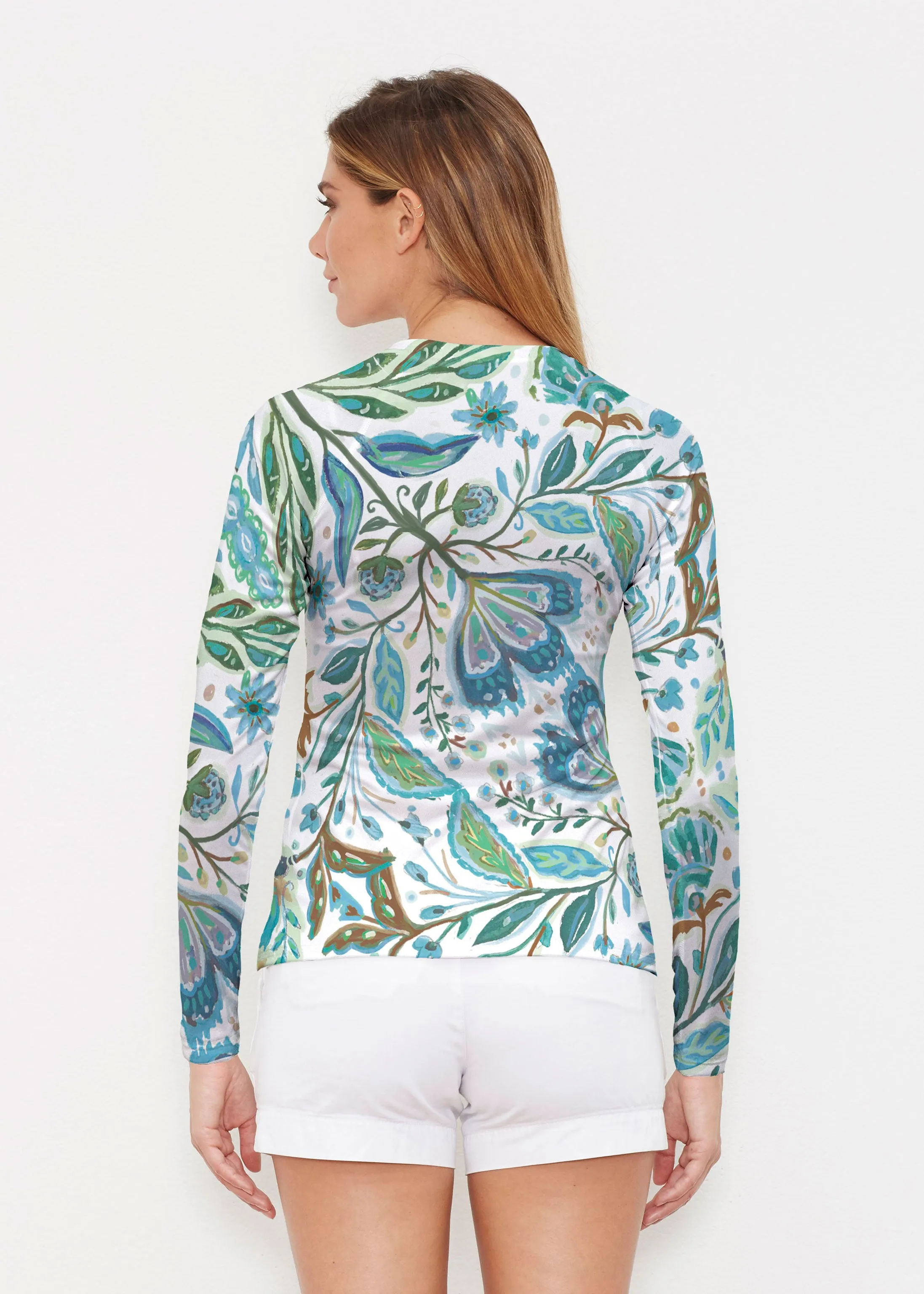 Spring Fantasy Green (17172) ~ Long Sleeve Rash Guard