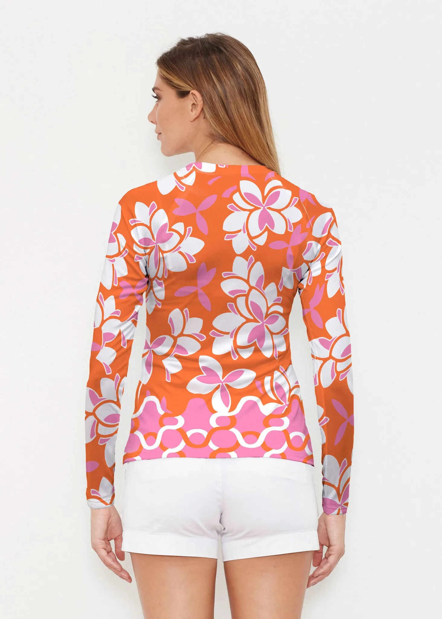 Squiggles Pink (20341) ~ Long Sleeve Rash Guard