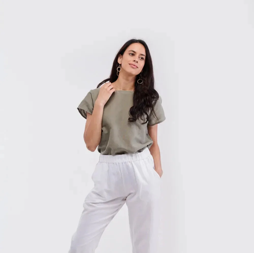 St Halo T-shirt Linen/Organic Cotton