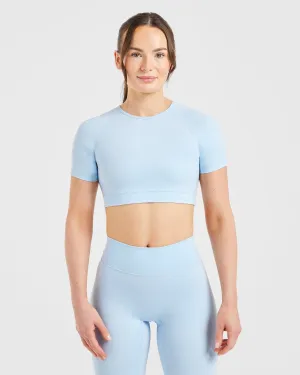 Staple Crop Top - Pastel Blue