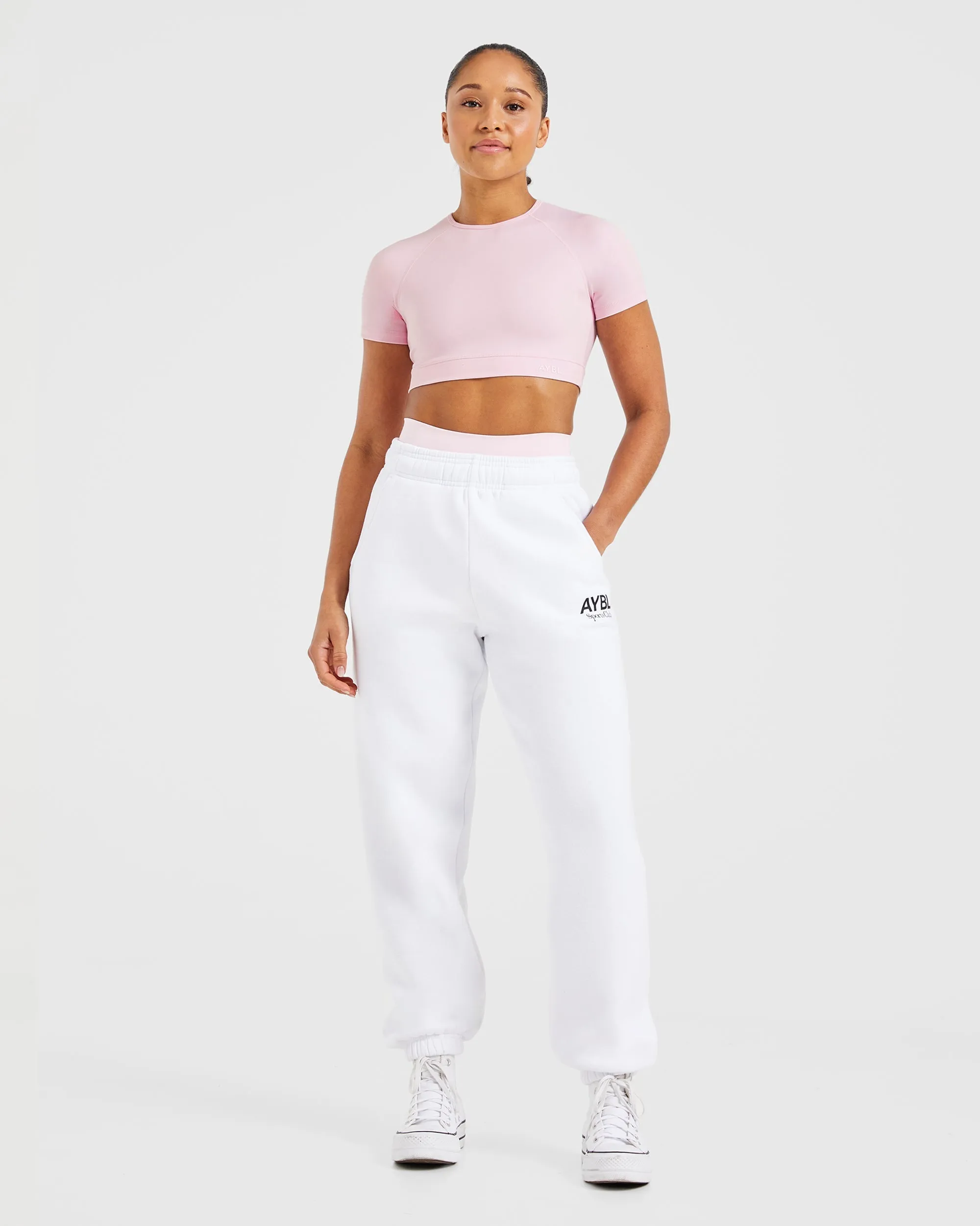 Staple Crop Top - Pastel Pink