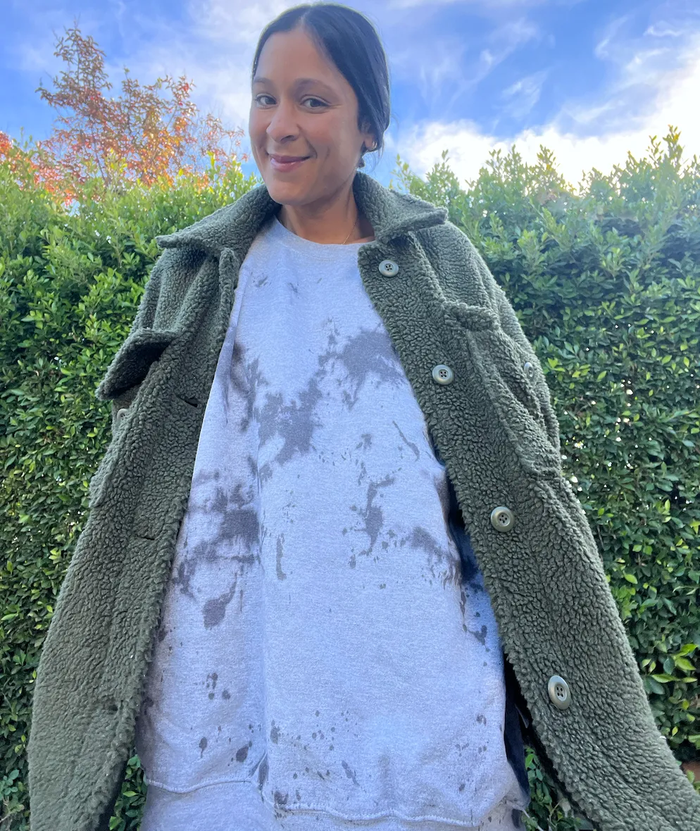 Steel Grey Tie Dye Crewneck
