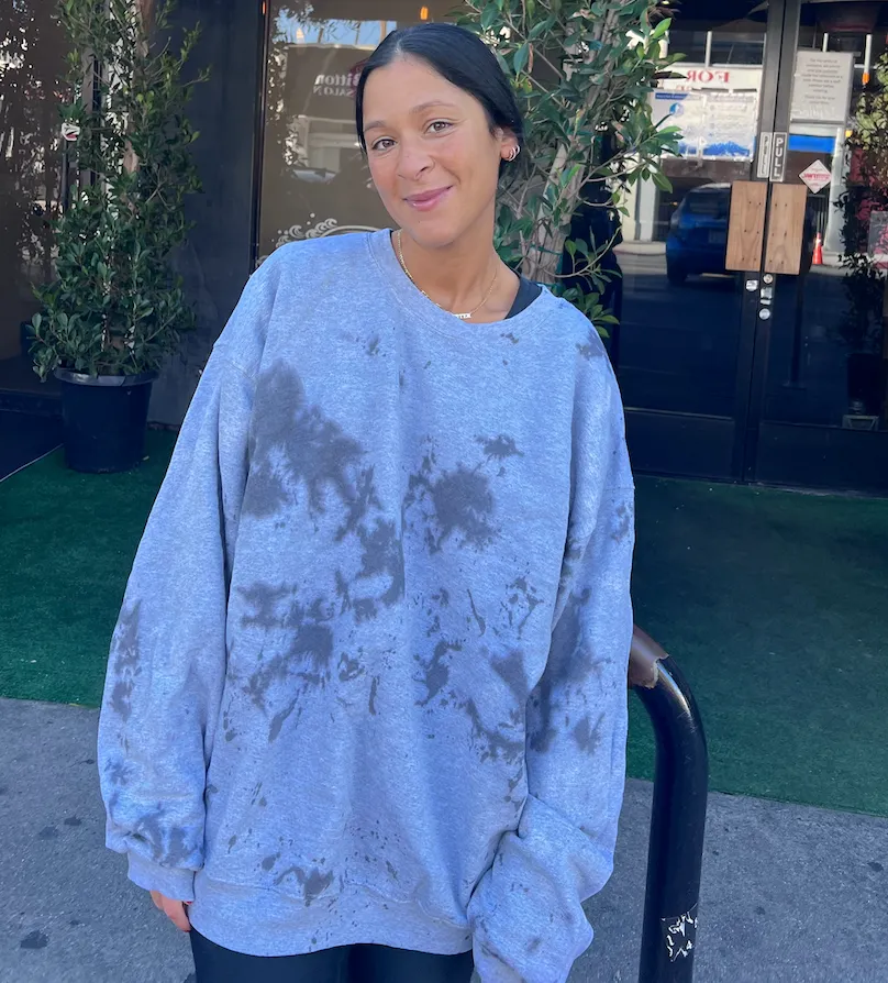 Steel Grey Tie Dye Crewneck