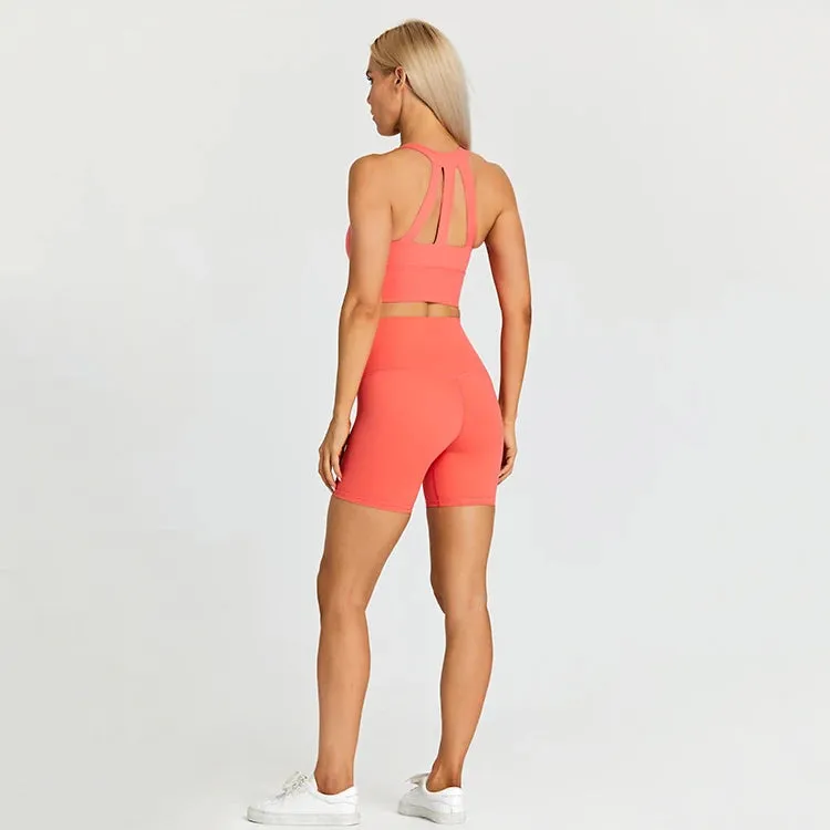 Stretchy Spandex Gym Set for Women - 2 Piece Sports Outfits