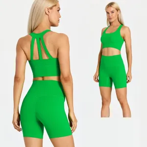 Stretchy Spandex Gym Set for Women - 2 Piece Sports Outfits