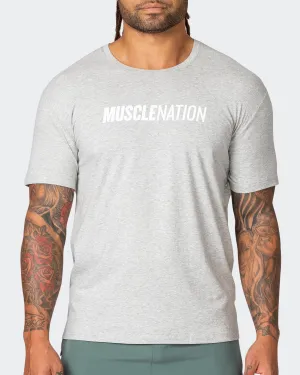 Strike Tee - Light Grey Marl