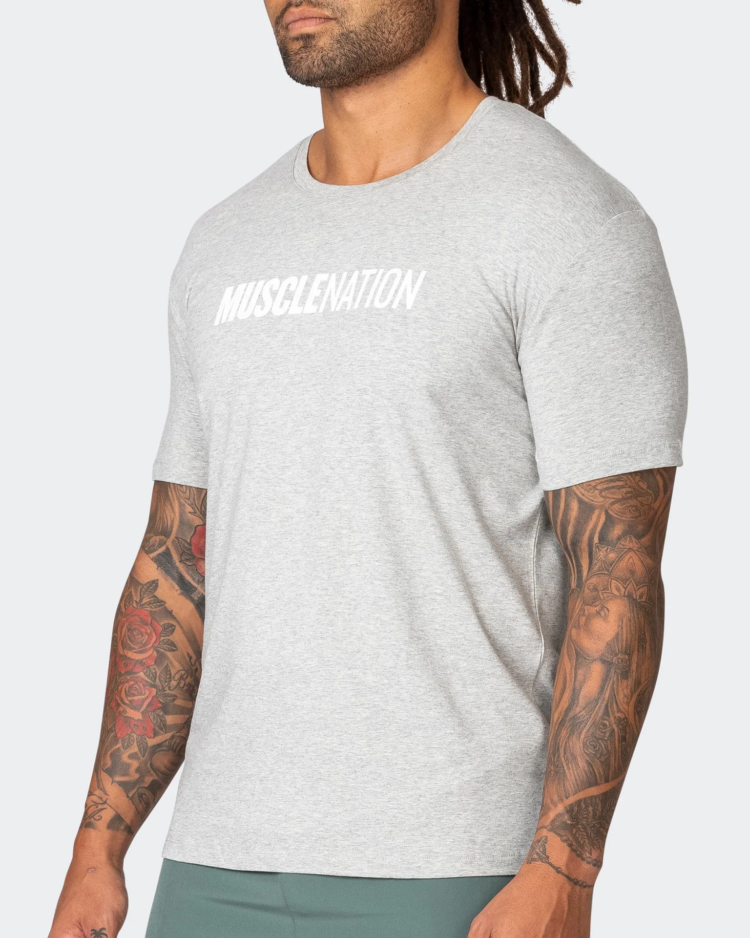 Strike Tee - Light Grey Marl