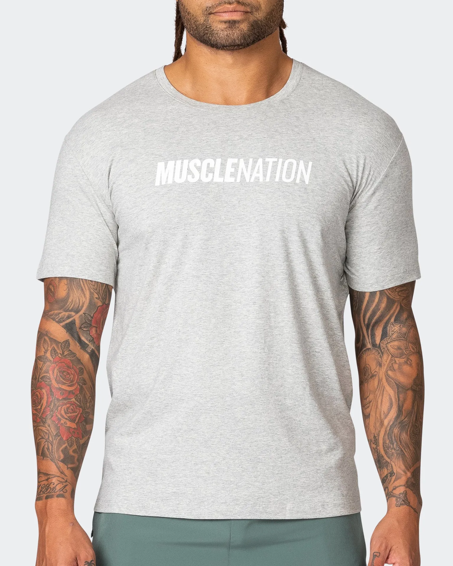 Strike Tee - Light Grey Marl