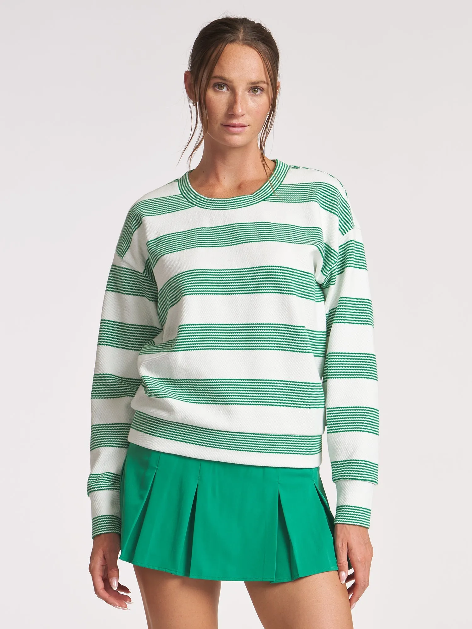 Stripe Crew Neck Pullover
