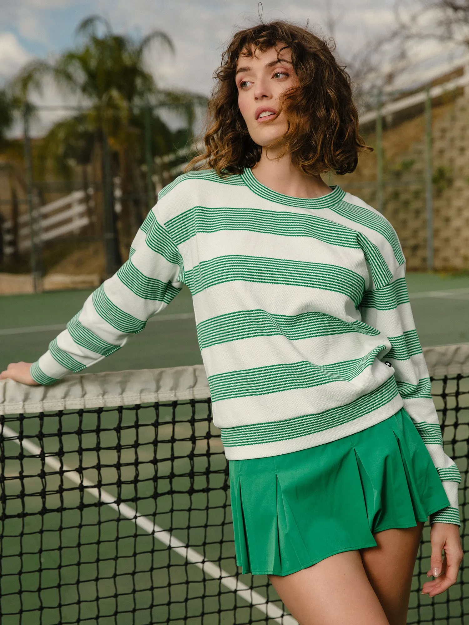 Stripe Crew Neck Pullover