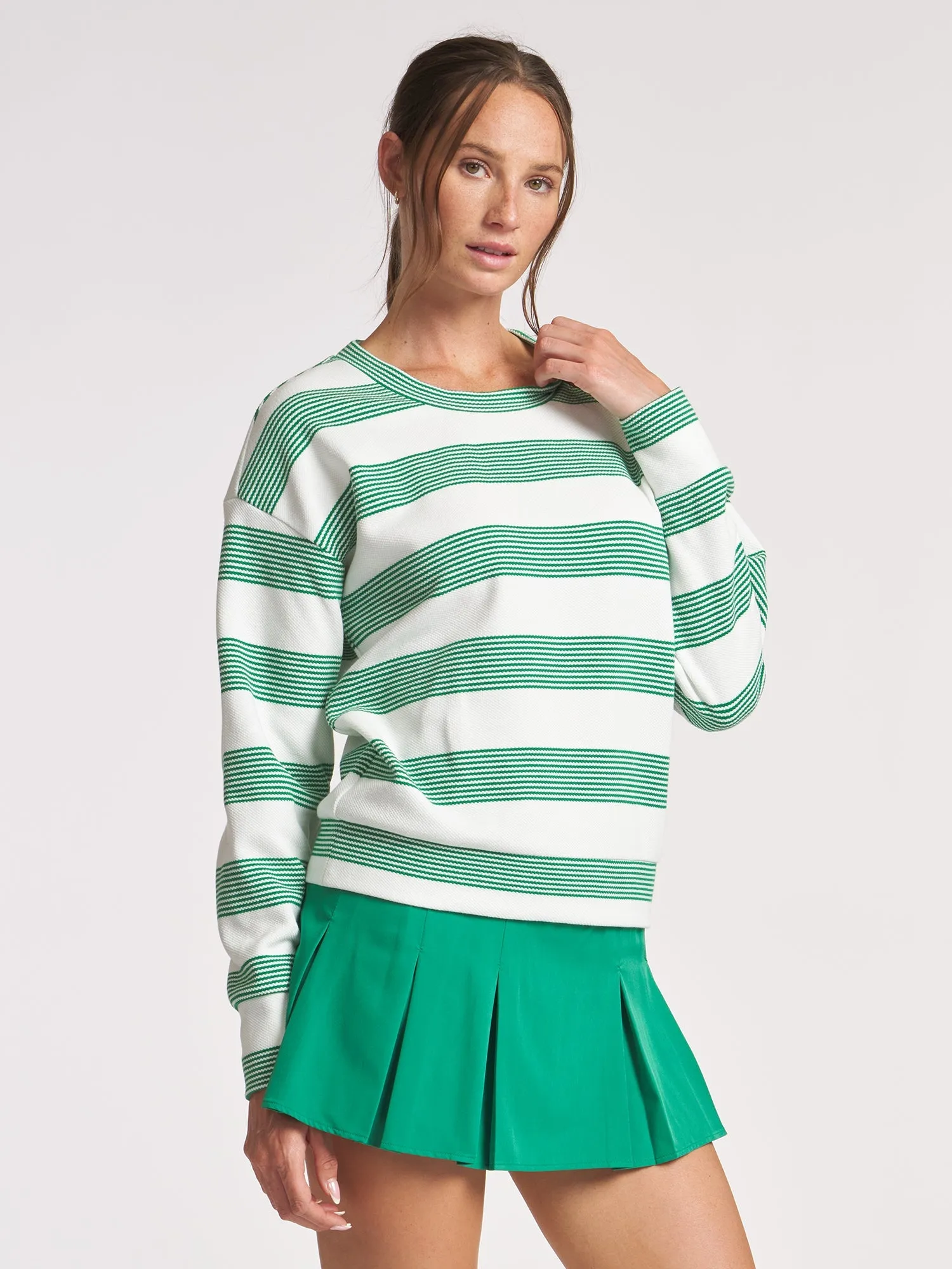 Stripe Crew Neck Pullover