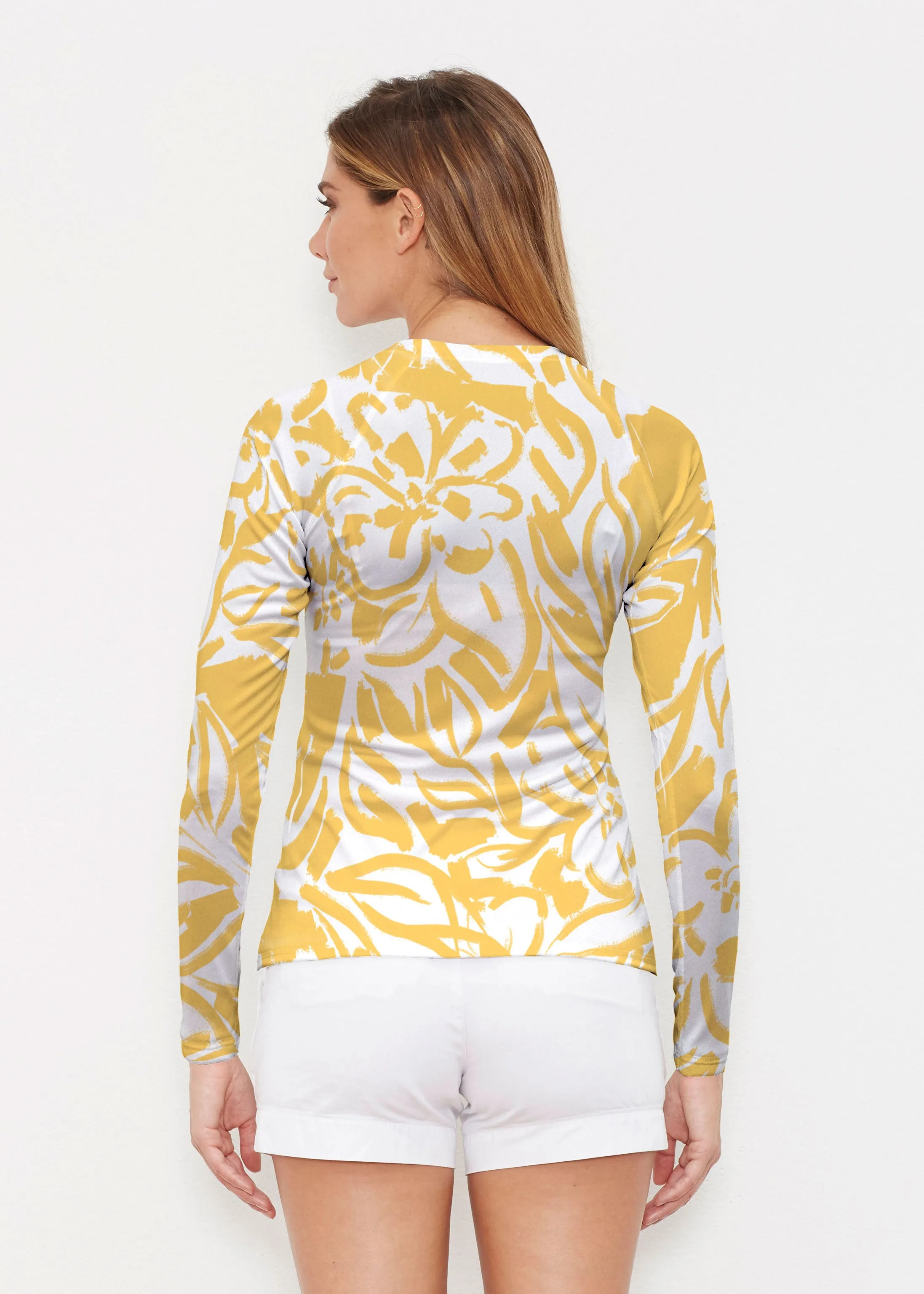 Summer Breeze Golden (8169) ~ Long Sleeve Rash Guard