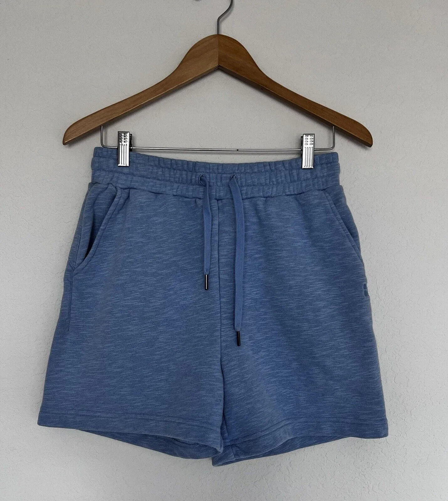 SWEATY BETTY Essentials Longline Blue Sweat Shorts Sz M