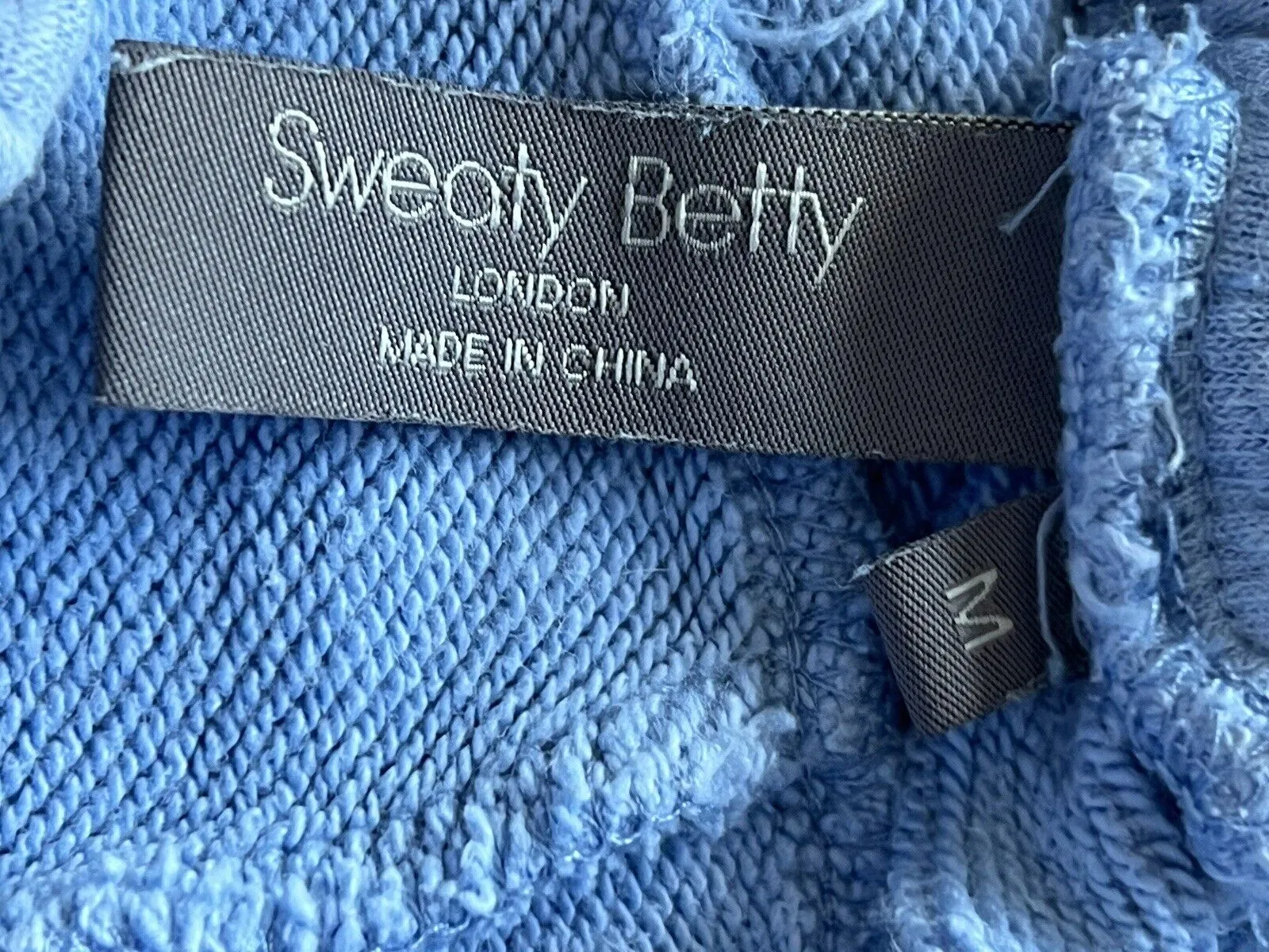 SWEATY BETTY Essentials Longline Blue Sweat Shorts Sz M