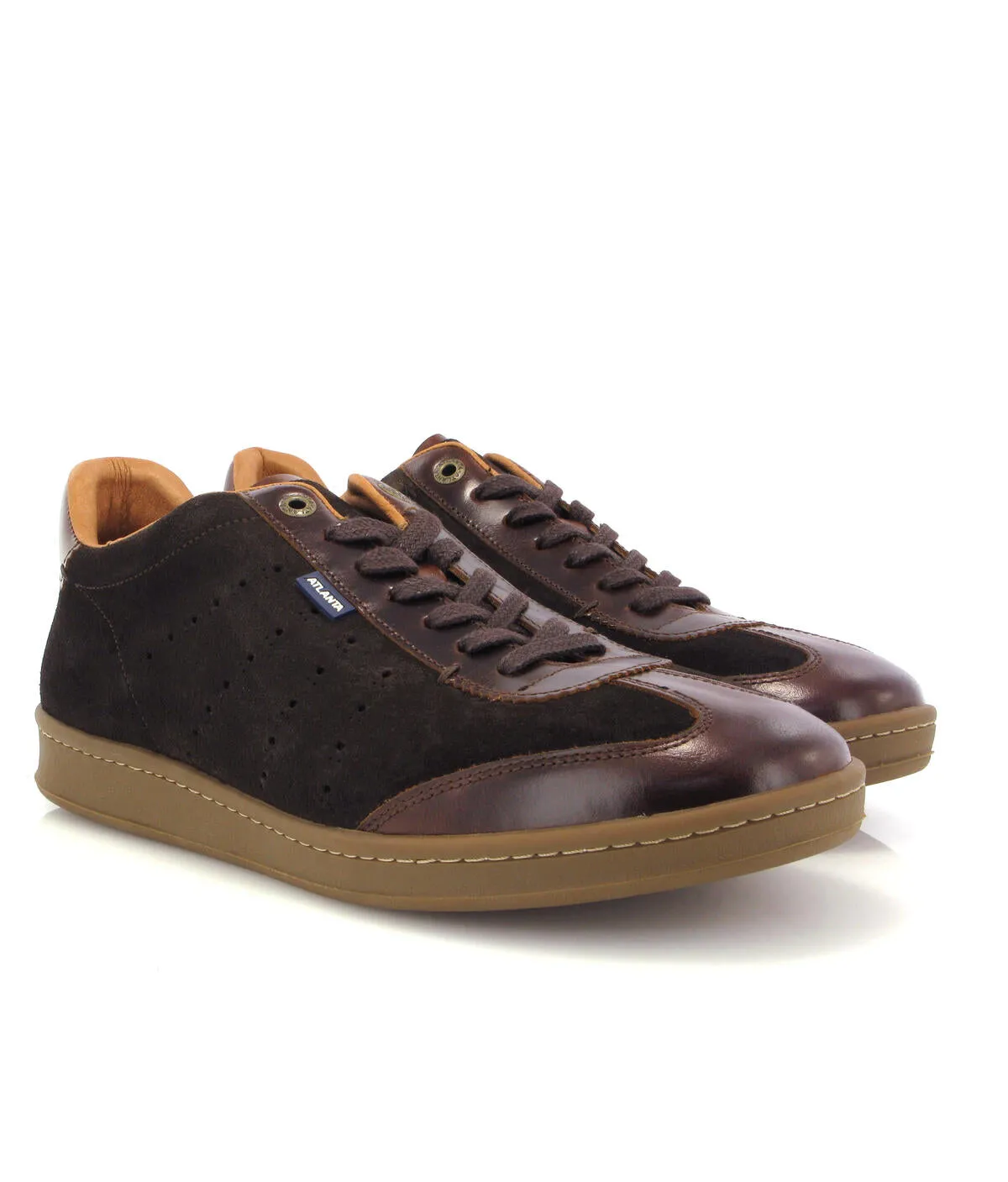 T-Sneakers - camurça castanha escura e pull up