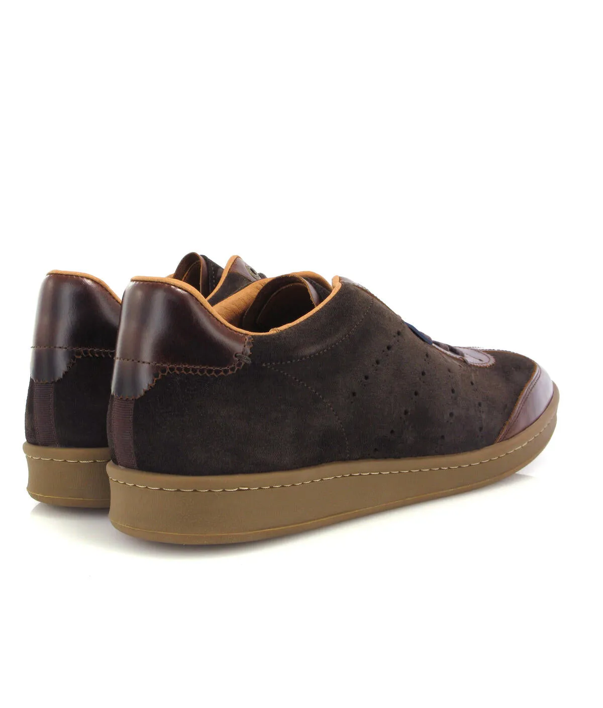 T-Sneakers - camurça castanha escura e pull up