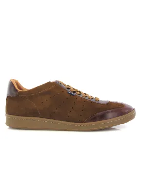 T-Sneakers - camurça e pull up camel
