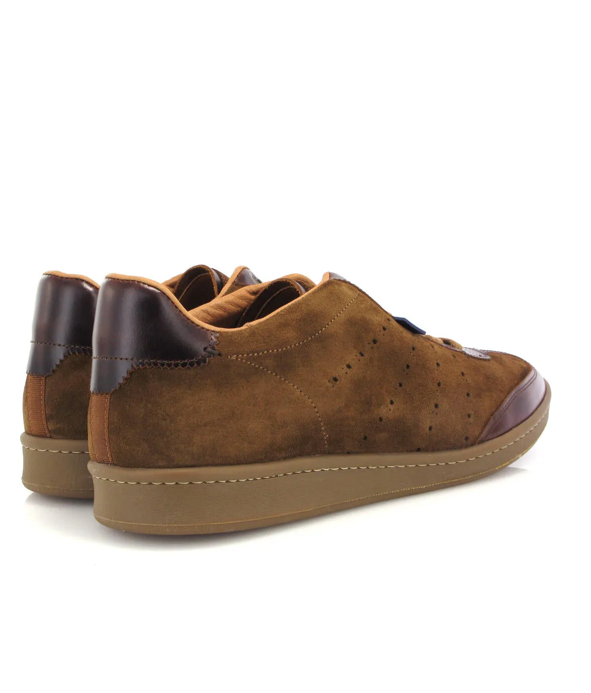 T-Sneakers - camurça e pull up camel