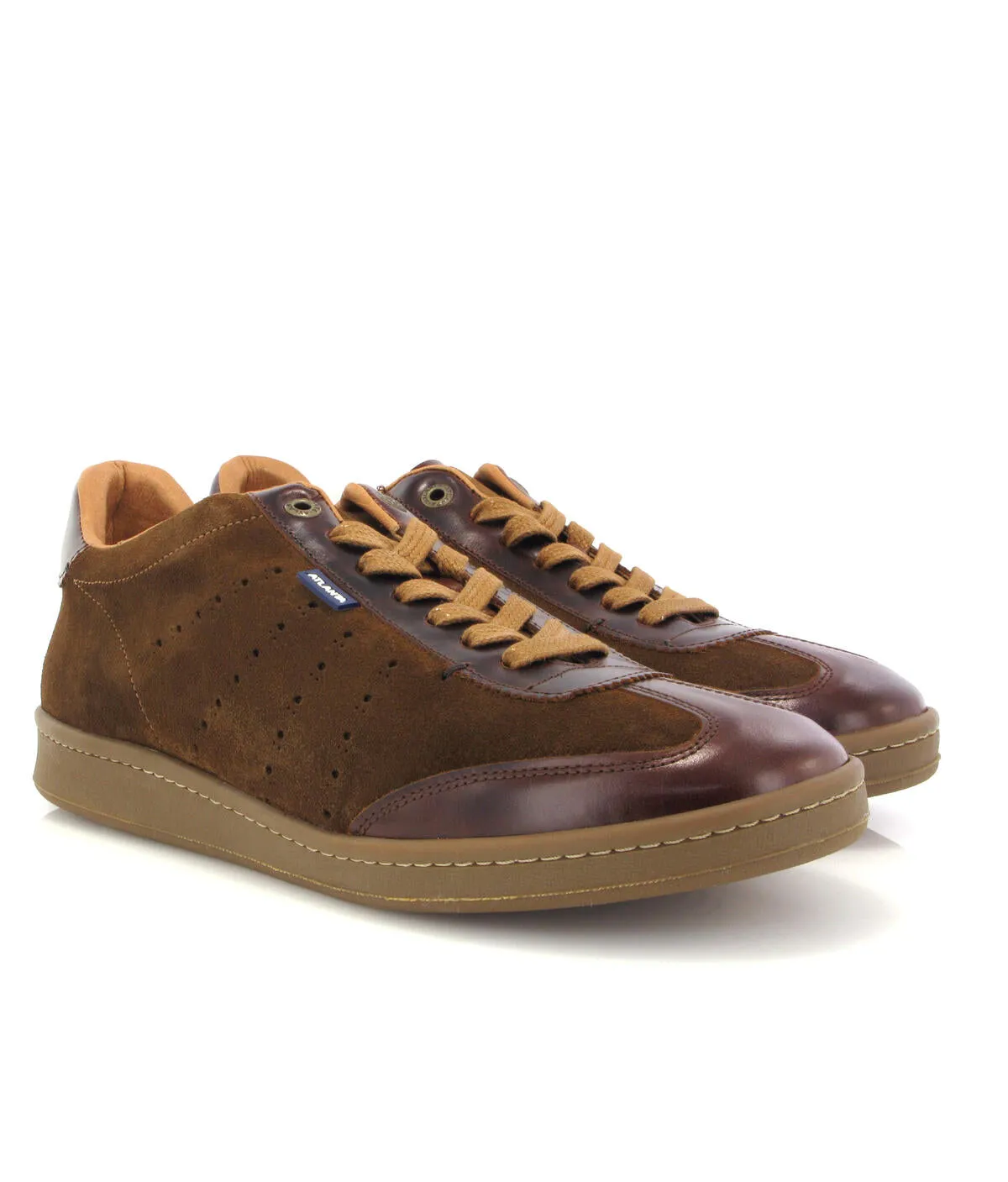 T-Sneakers - camurça e pull up camel