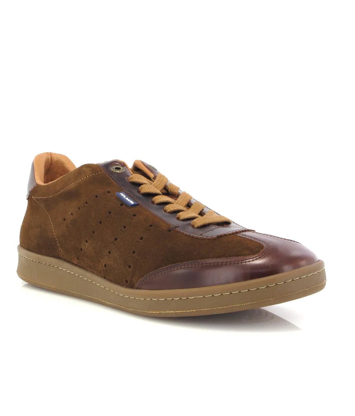 T-Sneakers - camurça e pull up camel