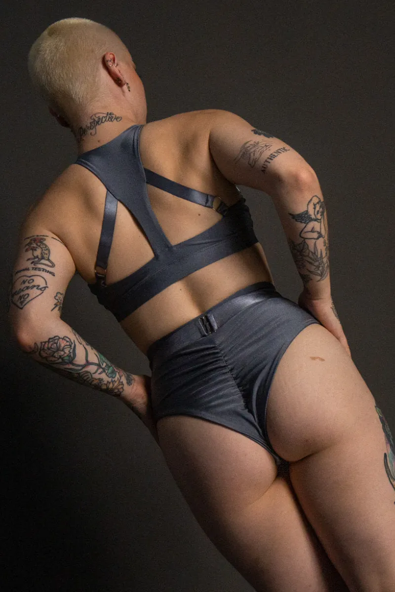 Tatiana Active Faye Top - Shiny Gunmetal