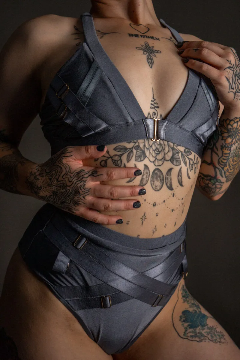 Tatiana Active Faye Top - Shiny Gunmetal