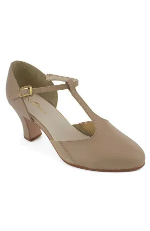 Taupe T-Strap Character Shoes