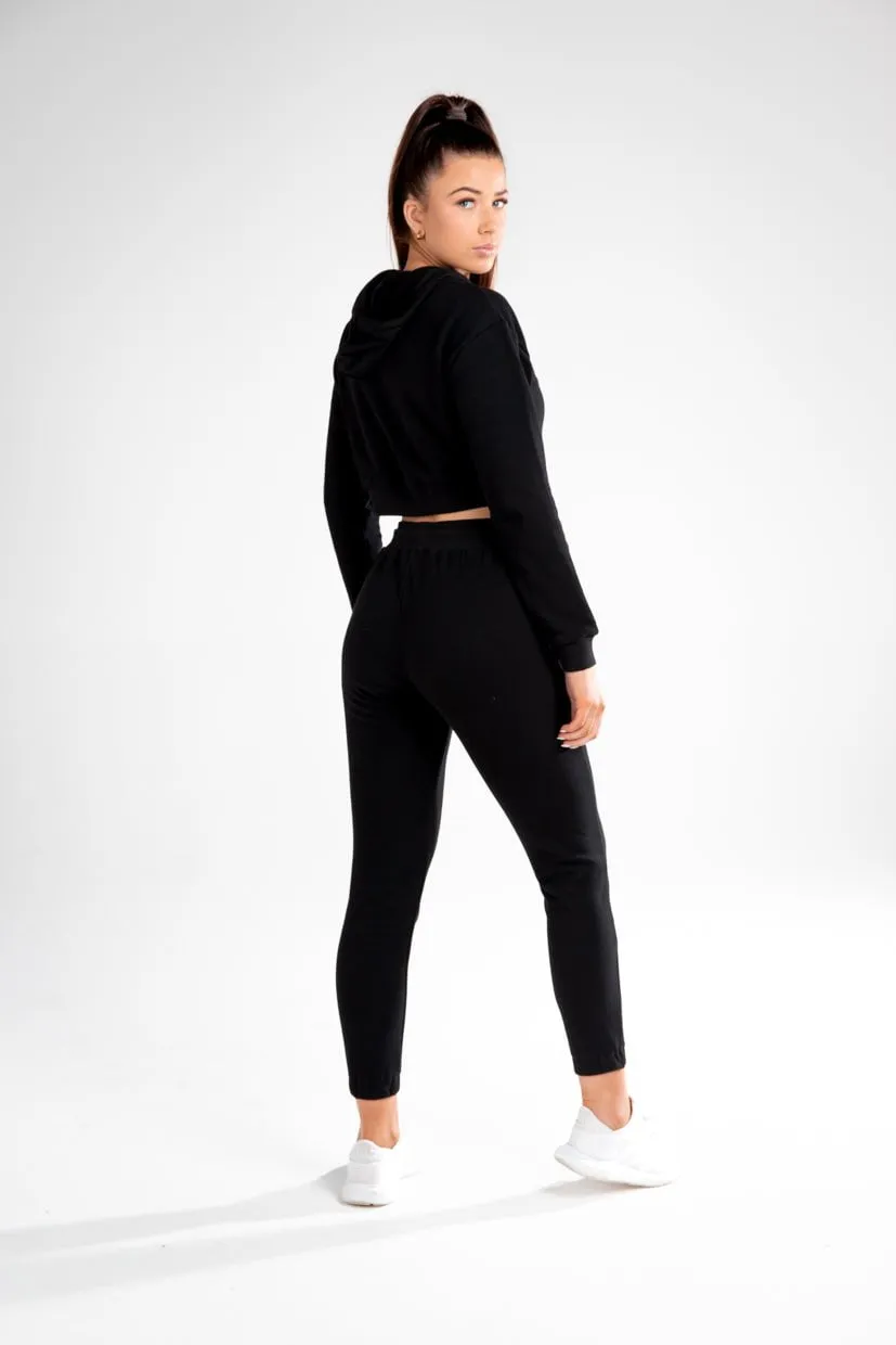 The Cropped Hoodie - Black