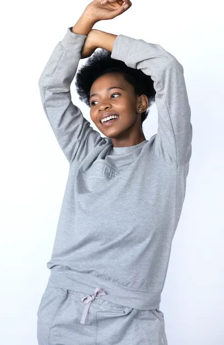 THE JESS CREWNECK TOP | GREY