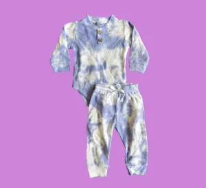 Toddler Lavender Tie Dye Onesie Jogger Set