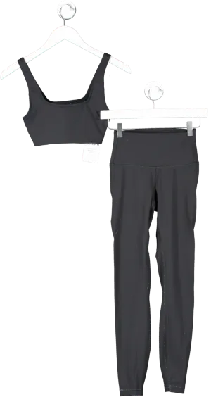Tori Burch Black Active Wear Leggings And Crop Top UK XS