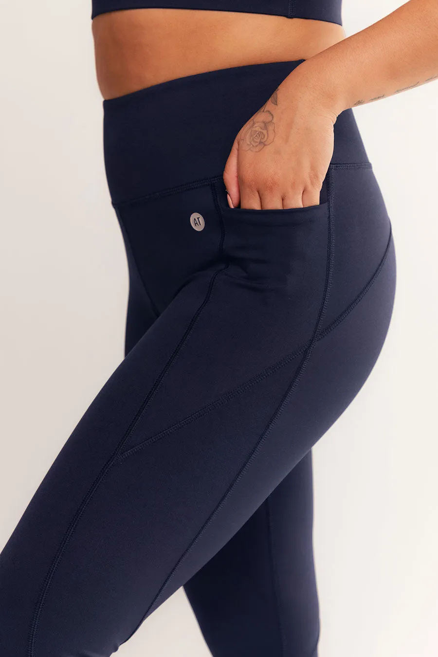 Training Pocket Move 7/8 Length Legging - Navy