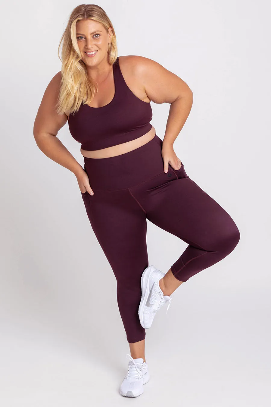 Training Pocket Move 7/8 Length Legging - Wine