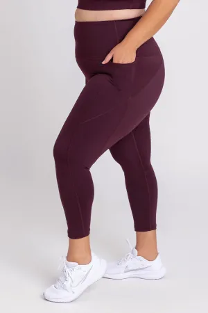 Training Pocket Move 7/8 Length Legging - Wine