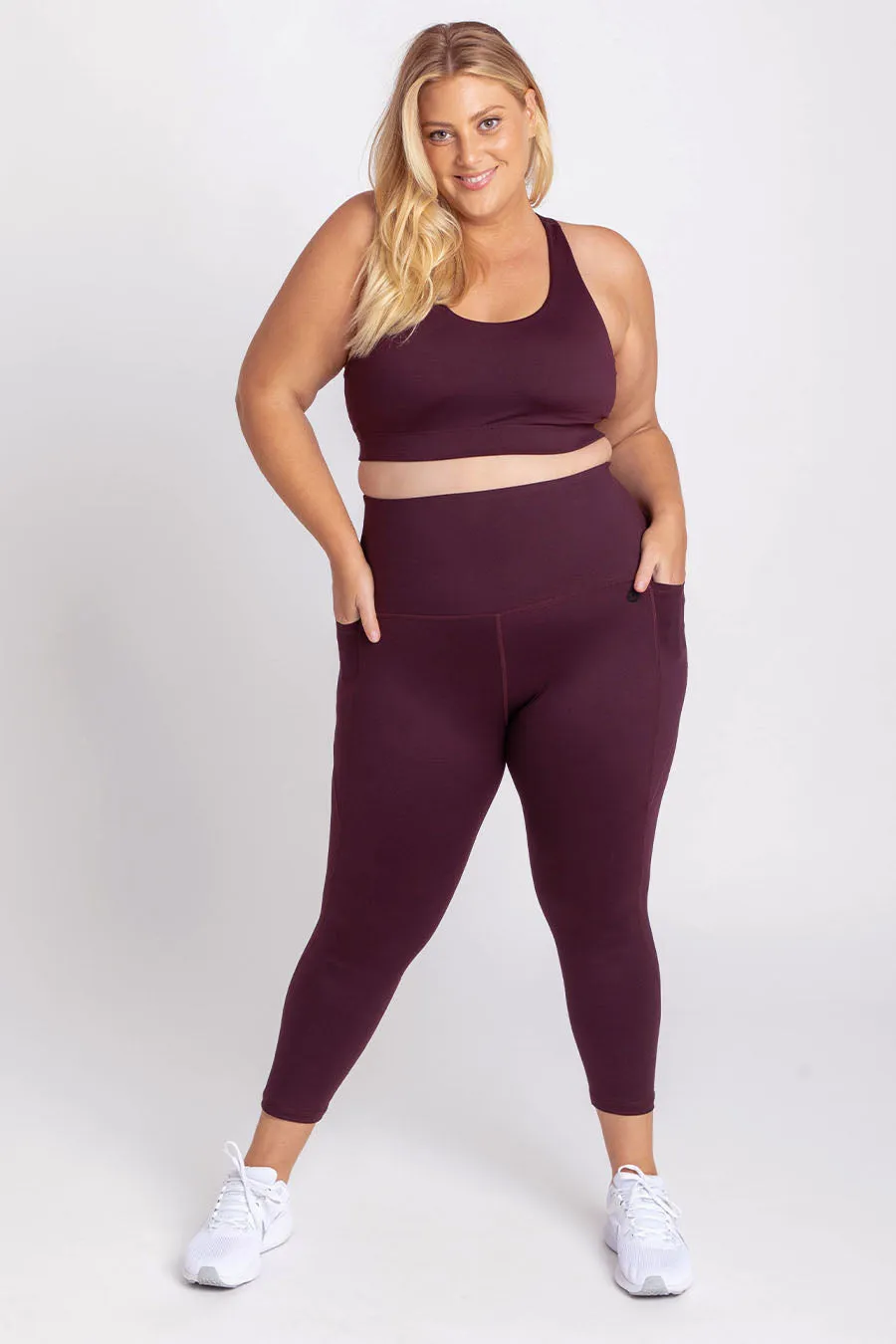 Training Pocket Move 7/8 Length Legging - Wine