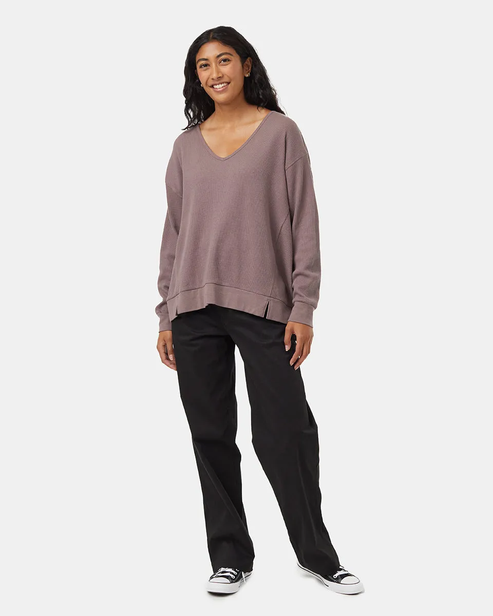 TreeWaffle Deep V-Neck Longsleeve