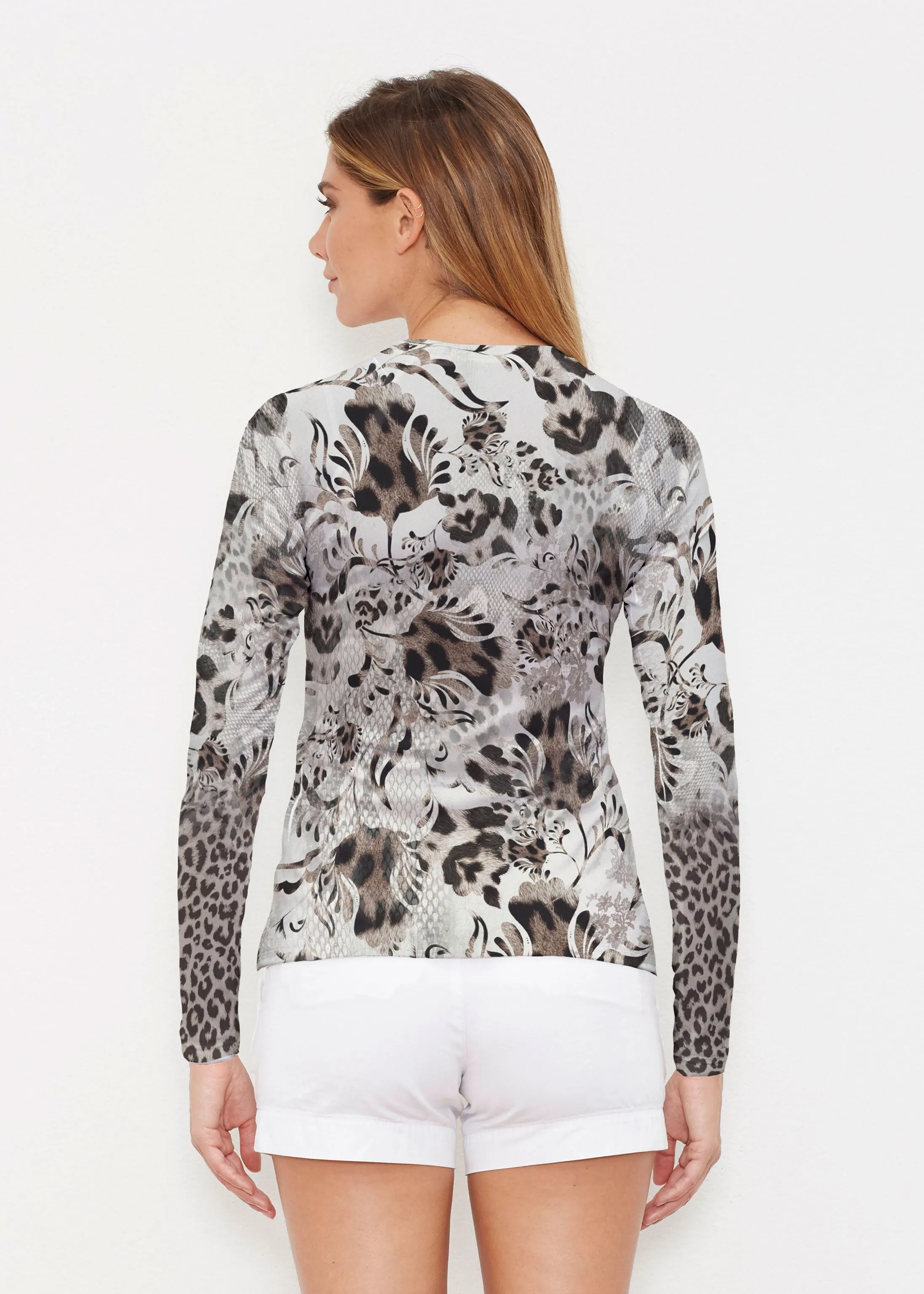 Tulip Leopard Multi (7731) ~ Long Sleeve Rash Guard