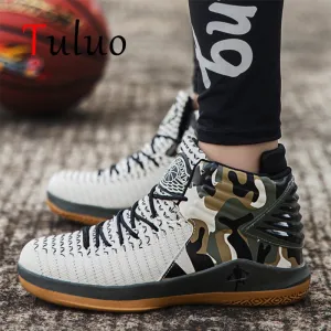 TULUO Jordans Basketball Shoes For Men Ankle Boots Sneakers Outdoor Gym Breathable Anti-skid Athletic Male Basket Sport Shoes