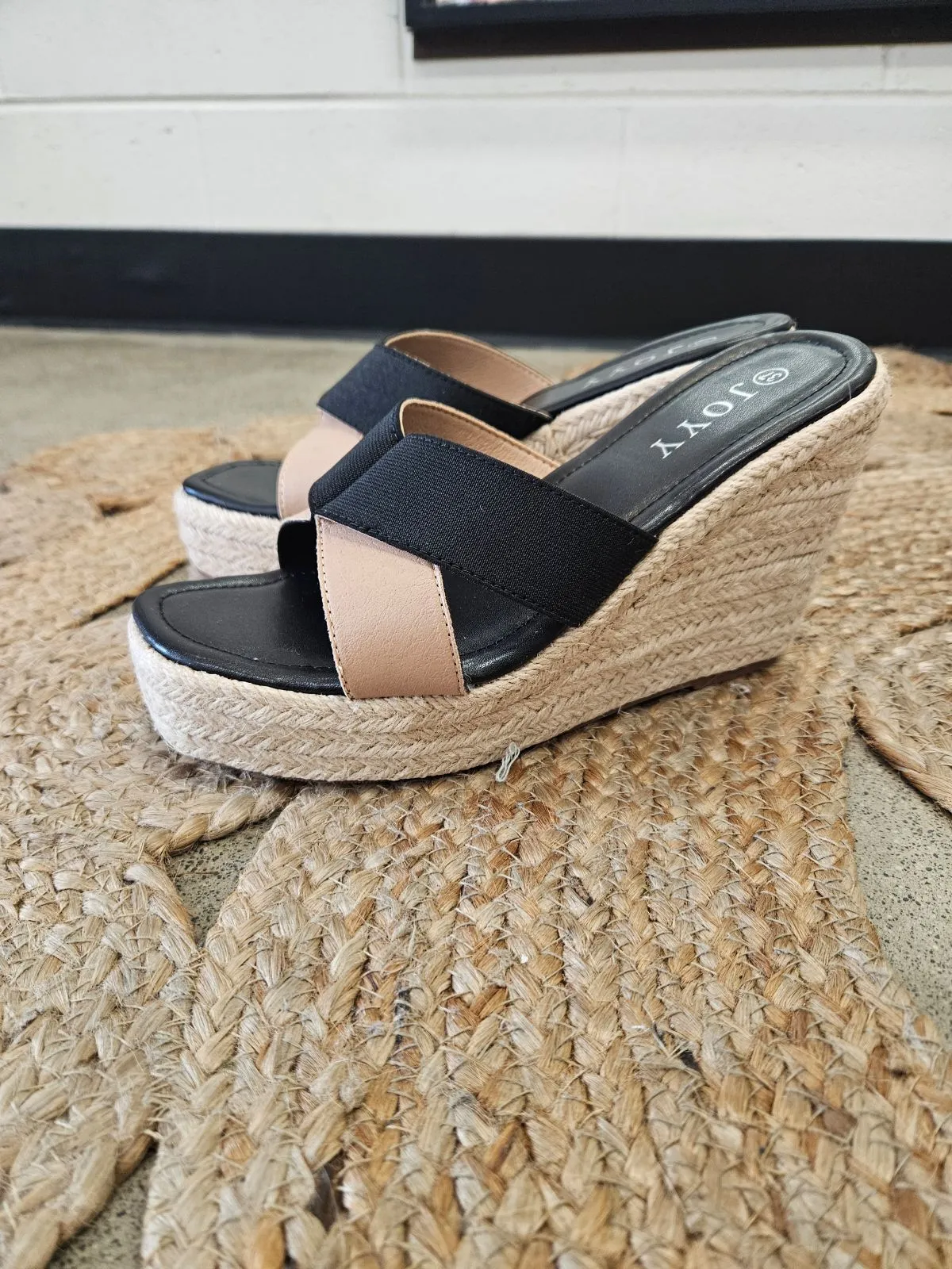 Two Toned Espadrille Wedge Heel
